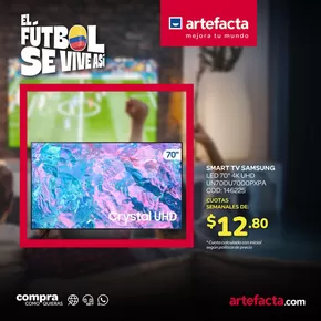 Catálogo Artefacta en Ambato | Smart Tv | 2025-08-15T00:00:00.000Z - 2025-08-31T00:00:00.000Z