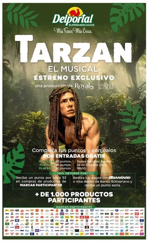 Catálogo Supermercados Delportal | Tarzan el musical estreno exclusivo  | 2025-08-18T00:00:00.000Z - 2025-09-13T00:00:00.000Z