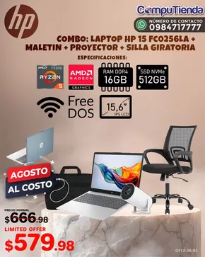 Catálogo CompuTienda en Sangolquí | Combo Laptop Hp | 2025-08-20T00:00:00.000Z - 2025-08-31T00:00:00.000Z
