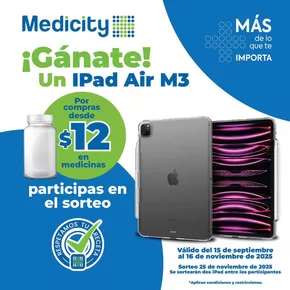 Catálogo Farmacias Medicity en Guaranda | Ganate un ipad air m3 | 2025-09-22T00:00:00.000Z - 2025-11-16T00:00:00.000Z