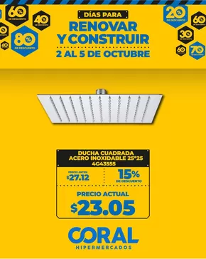 Catálogo Coral Hipermercados en Santa Elena | Ofertas especiales atractivas para todos | 2025-09-22T00:00:00.000Z - 2025-10-06T00:00:00.000Z
