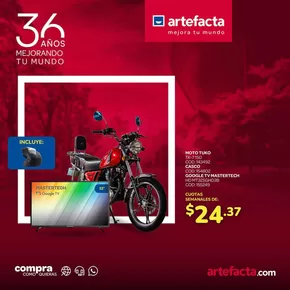 Catálogo Artefacta en Puyo | Gran variedad de ofertas | 2025-10-02T00:00:00.000Z - 2025-10-16T00:00:00.000Z