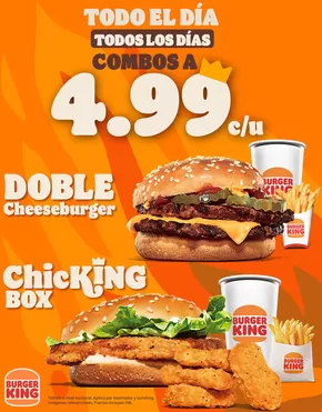 Catálogo Burger King | Todos los dias combos a 4.99 | 2025-10-06T00:00:00.000Z - 2025-10-18T00:00:00.000Z