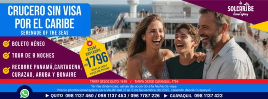 Catálogo Sol Caribe en Duran | Cruecero sin visa por el caribe  | 2025-10-07T00:00:00.000Z - 2025-11-15T00:00:00.000Z