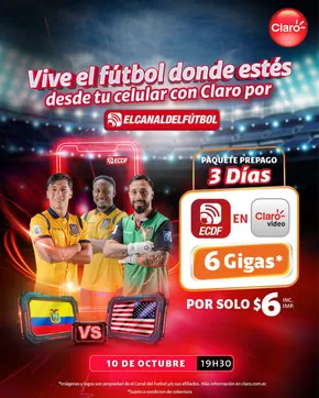 Catálogo Claro en Quito | Paquete prepago 3dias  | 2025-10-09T00:00:00.000Z - 2025-10-25T00:00:00.000Z