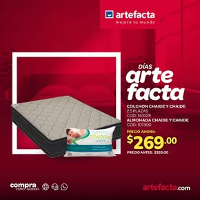 Catálogo Artefacta en Jipijapa | Ofertas principales para todos los clientes | 2025-10-12T00:00:00.000Z - 2025-10-26T00:00:00.000Z