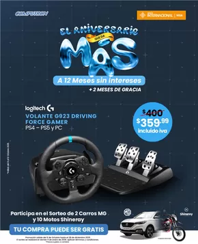 Catálogo Computron en San Lorenzo | Volante G923 Driving force gamer  | 2025-10-13T00:00:00.000Z - 2025-12-28T00:00:00.000Z