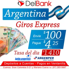 Catálogo Banco Delbank en Zamora | Giros express argentina  | 2025-10-15T00:00:00.000Z - 2025-10-31T00:00:00.000Z