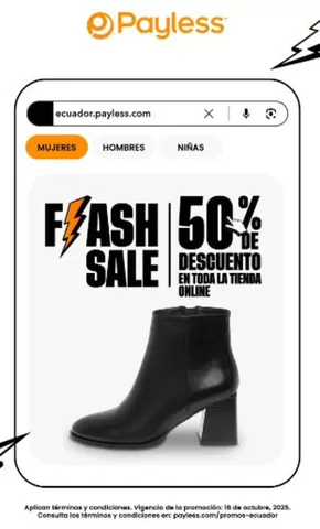 Catálogo Payless en Guayaquil | Flash sale 50%de descuento  | 2025-10-16T00:00:00.000Z - 2025-10-16T00:00:00.000Z