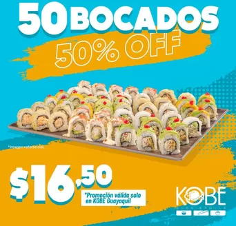 Catálogo Kobe Sushi Express | 50 bocados  | 2025-11-10T00:00:00.000Z - 2025-11-30T00:00:00.000Z