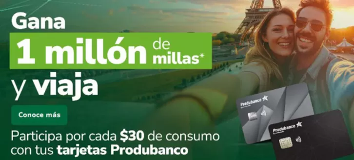Catálogo Banco Produbanco en Portoviejo | Gana 1 millon de millas  | 2025-11-10T00:00:00.000Z - 2025-11-30T00:00:00.000Z