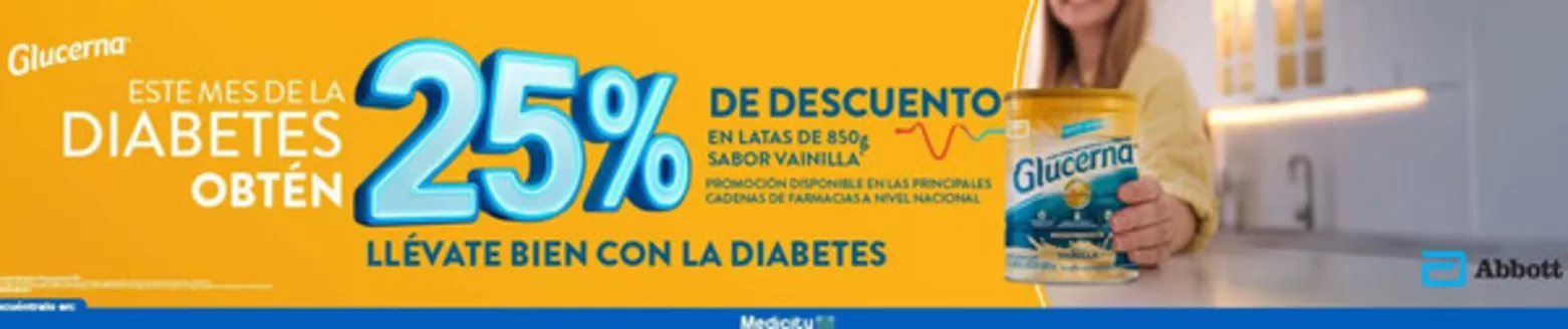 Catálogo Farmacias Medicity en La Libertad | Diabetes obten 25%de descuento | 2025-11-12T00:00:00.000Z - 2025-11-30T00:00:00.000Z