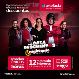 Catálogo Artefacta en Catacocha | Nuevas ofertas para descubrir | 2025-11-16T00:00:00.000Z - 2026-12-31T00:00:00.000Z