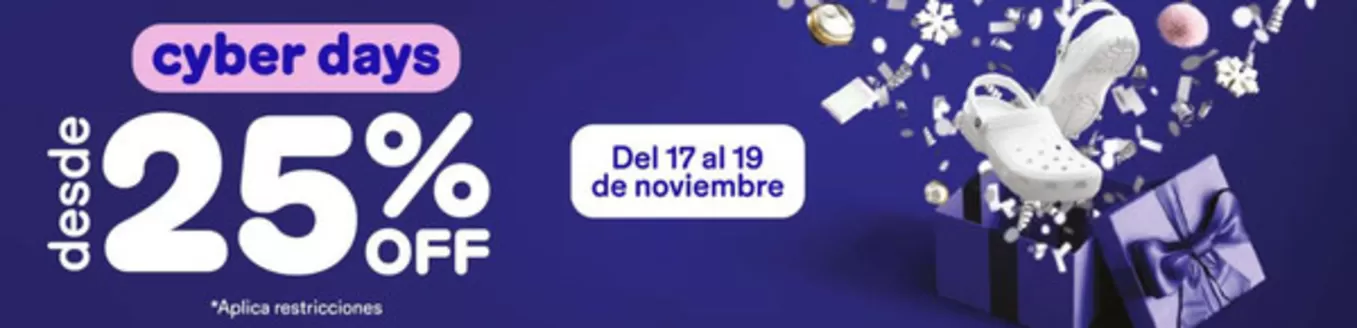 Catálogo Crocs | Cyber Days  | 2025-11-17T00:00:00.000Z - 2025-11-19T00:00:00.000Z