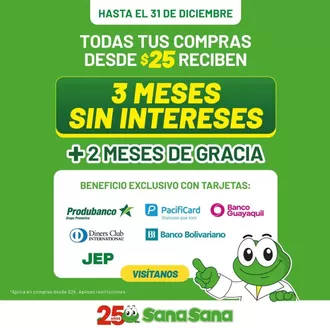 Catálogo Farmacias SanaSana en Gualaceo | Catálogo Farmacias SanaSana | 2025-11-22T00:00:00.000Z - 2025-12-31T00:00:00.000Z