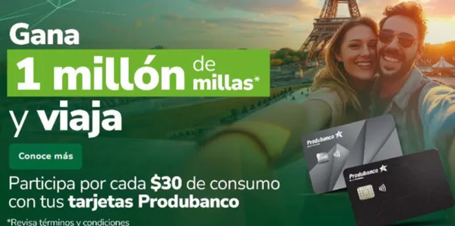 Catálogo Produbanco en Quito | Gana 1 millon de millas y viaja | 2025-11-27T00:00:00.000Z - 2025-12-21T00:00:00.000Z