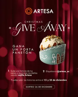 Catálogo Artesa | Christmas GIveaway | 2025-12-18T00:00:00.000Z - 2025-12-25T00:00:00.000Z