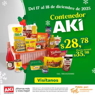 Catálogo Akí en Flavio Alfaro | Conetenedor aki | 2025-12-18T00:00:00.000Z - 2025-12-18T00:00:00.000Z