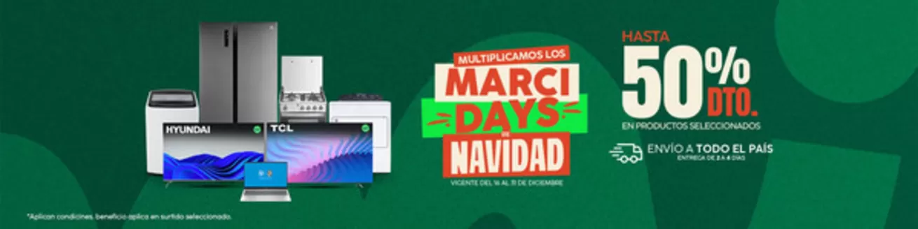 Catálogo Marcimex en Machala | Ofertas principales para todos los cazadores de gangas | 2025-12-16T00:00:00.000Z - 2025-12-31T00:00:00.000Z