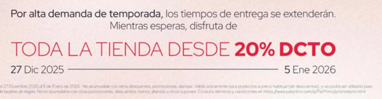 Catálogo Pat Primo en Quito | Toda la tienda desde 20%dscto | 2025-12-30T00:00:00.000Z - 2026-01-05T00:00:00.000Z