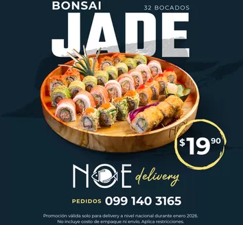Catálogo Noe Sushi Bar | Bonsai Jade | 2026-01-06T00:00:00.000Z - 2026-01-31T00:00:00.000Z