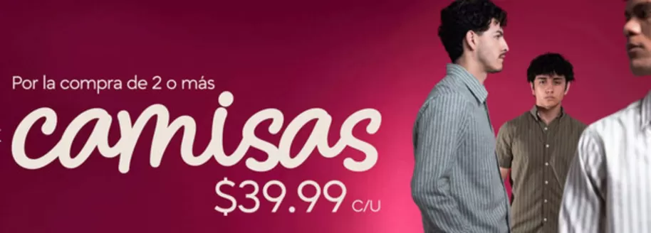 Catálogo Pinto en Paján | Camisas $39.99 | 2026-01-08T00:00:00.000Z - 2026-01-29T00:00:00.000Z