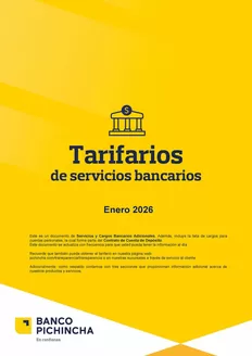 Catálogo Banco del Pichincha en Santo Domingo | Tarifario Enero | 2026-01-08T00:00:00.000Z - 2026-01-31T00:00:00.000Z