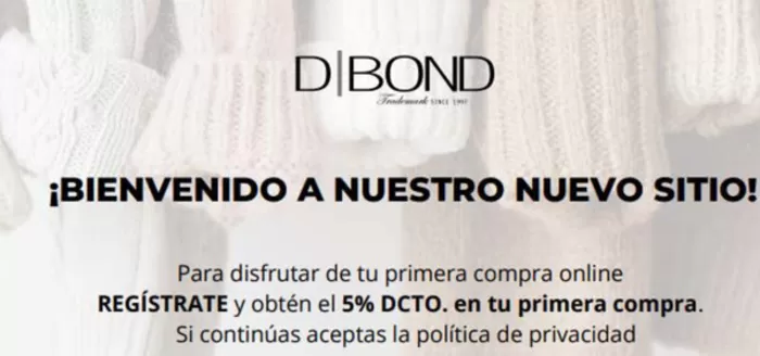 Catálogo DBOND | Bienvendido a nuestro nuevo sitio! | 2026-01-13T00:00:00.000Z - 2026-01-31T00:00:00.000Z
