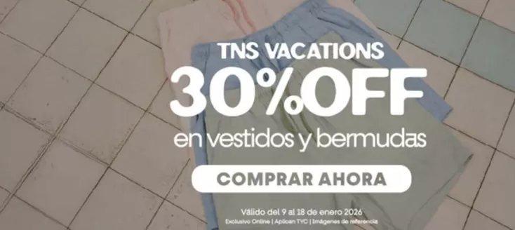 Catálogo Tennis | TNS vacations 30%off | 2026-01-14T00:00:00.000Z - 2026-01-18T00:00:00.000Z