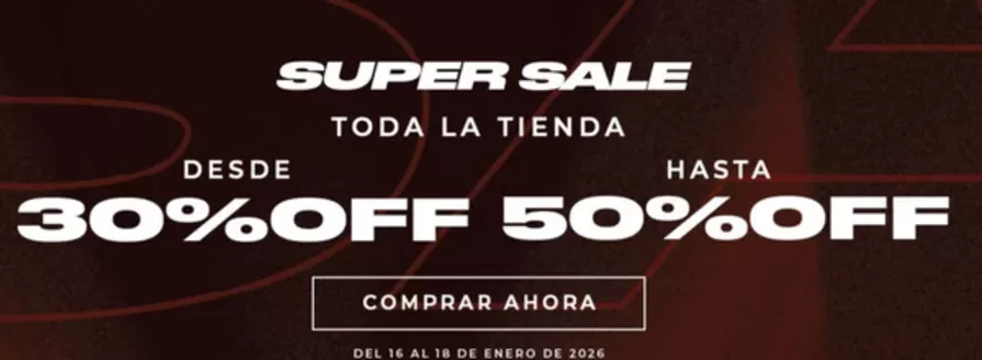 Catálogo Tennis | Super Sale  | 2026-01-16T00:00:00.000Z - 2026-01-18T00:00:00.000Z