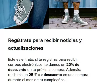 Catálogo Converse | Registrate para recibir noticias y actualizaciones  | 2026-01-16T00:00:00.000Z - 2026-06-30T00:00:00.000Z