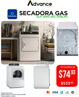 Catálogo Advance en Huaquillas | Secadora Gas  | 2026-01-26T00:00:00.000Z - 2026-01-31T00:00:00.000Z