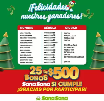 Catálogo Farmacias SanaSana en Ibarra | Ofertas principales para todos los cazadores de gangas | 2026-01-27T00:00:00.000Z - 2026-02-10T00:00:00.000Z