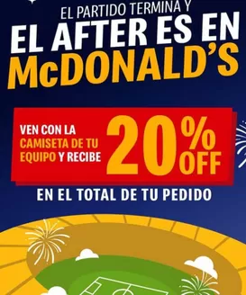 Catálogo McDonald's en Otavalo | Vien con la camiseta de tu equipo y recibe 20%off | 2026-02-02T00:00:00.000Z - 2026-02-25T00:00:00.000Z