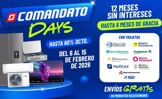 Catálogo Comandato en Gualaquiza | Comandato days  | 2026-02-09T00:00:00.000Z - 2026-02-15T00:00:00.000Z