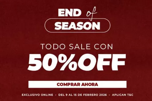 Catálogo Tennis | End of season  | 2026-02-10T00:00:00.000Z - 2026-02-15T00:00:00.000Z