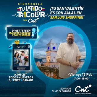 Catálogo CNT en Ambato | Tu san valentin es con jalal en san luis  | 2026-02-12T00:00:00.000Z - 2026-02-13T00:00:00.000Z