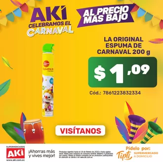 Catálogo Akí en Guayaquil | Celebramos el carnaval | 2026-02-16T00:00:00.000Z - 2026-02-18T00:00:00.000Z