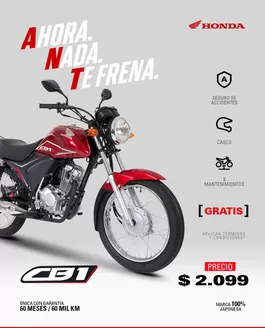 Catálogo Honda Motos en Babahoyo | Ahora nada te frena  | 2026-03-05T00:00:00.000Z - 2026-12-31T00:00:00.000Z