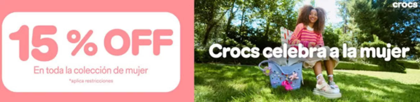 Catálogo Crocs en Ambato | 15%off en toda la coleccion de mujer | 2026-03-06T00:00:00.000Z - 2026-03-31T00:00:00.000Z