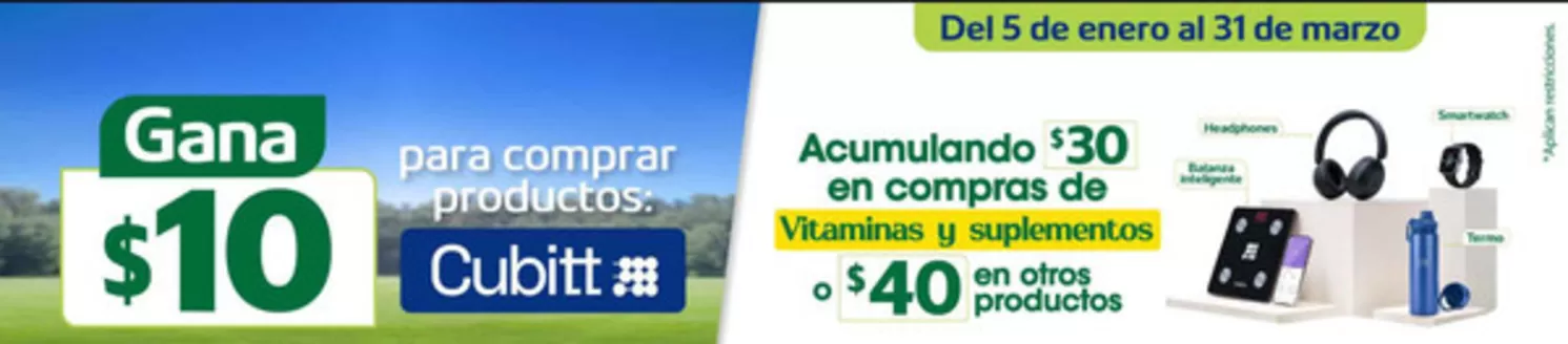 Catálogo Fybeca | Gana $10 para comprar productos cubitt | 2026-03-09T00:00:00.000Z - 2026-03-31T00:00:00.000Z