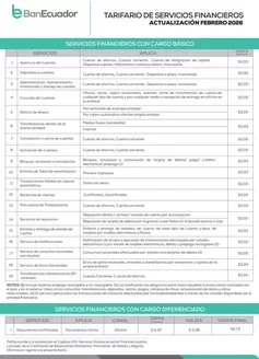 Catálogo Banecuador | TARIFARIO DE SERVICIOS FINANCIEROS | 2026-03-24T00:00:00.000Z - 2026-05-31T00:00:00.000Z