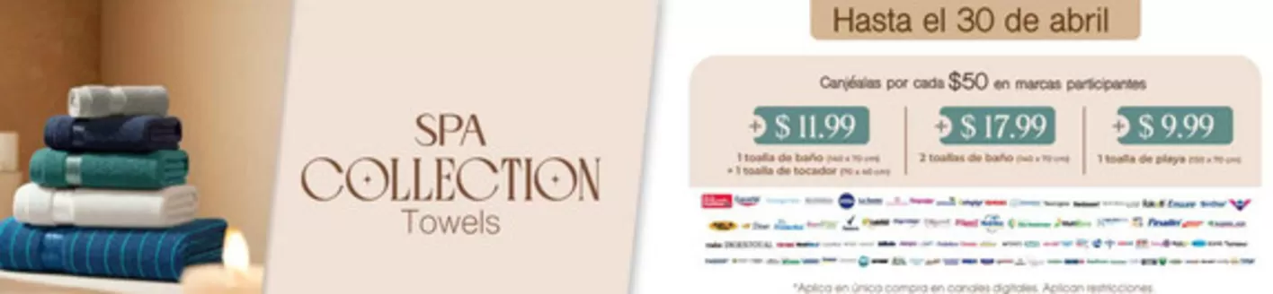 Catálogo Fybeca en Sangolquí | Spa Collection Towels  | 2026-04-27T00:00:00.000Z - 2026-04-30T00:00:00.000Z
