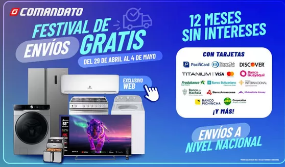 Catálogo Comandato en Portoviejo | Festival de envio gratis  | 2026-05-04T00:00:00.000Z - 2026-05-04T00:00:00.000Z