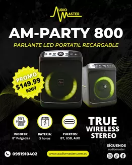 Catálogo Pro Sonido en Montecristi | Studio master | 2026-05-15T00:00:00.000Z - 2026-05-31T00:00:00.000Z