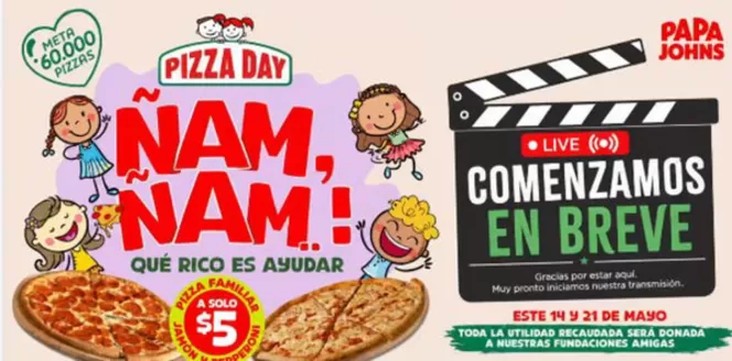 Catálogo Papa John's | Nam Nam! | 2026-05-18T00:00:00.000Z - 2026-05-21T00:00:00.000Z