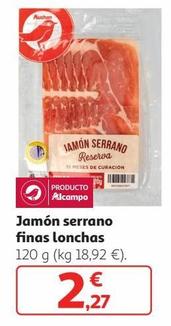 jamón serrano alcampo