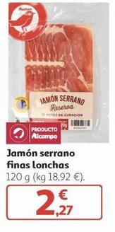 Jamón serrano finas lonchas alcampo