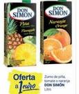 DON  SIMON  Pina Paple  Oferta aleuro  DON  SIMON  Naranja Orange  Zumo de piña, tomate o naranja DON SIMÓN  Litro 