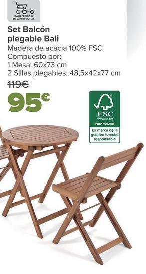 Set Balcón plegable Bali